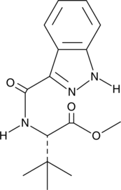 Methyl (S)-2-(1H-<wbr/>indazole-3-<wbr/>carboxamido)-<wbr/>3,3-dimethyl<wbr/>butanoate