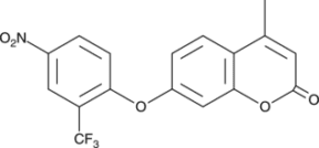 4-Methyl-7-<wbr/>(4-nitro-2-<wbr/>(trifluoro<wbr/>methyl)<wbr/>phenoxy)-2H-<wbr/>chromen-2-one