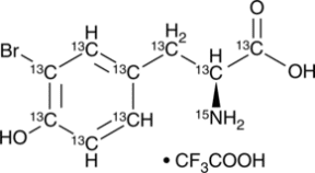 3-Bromo<wbr/>tyrosine-<wbr/><sup>13</sup>C<sub>9</sub>,<sup>15</sup>N (trifluoro<wbr/>acetate salt)